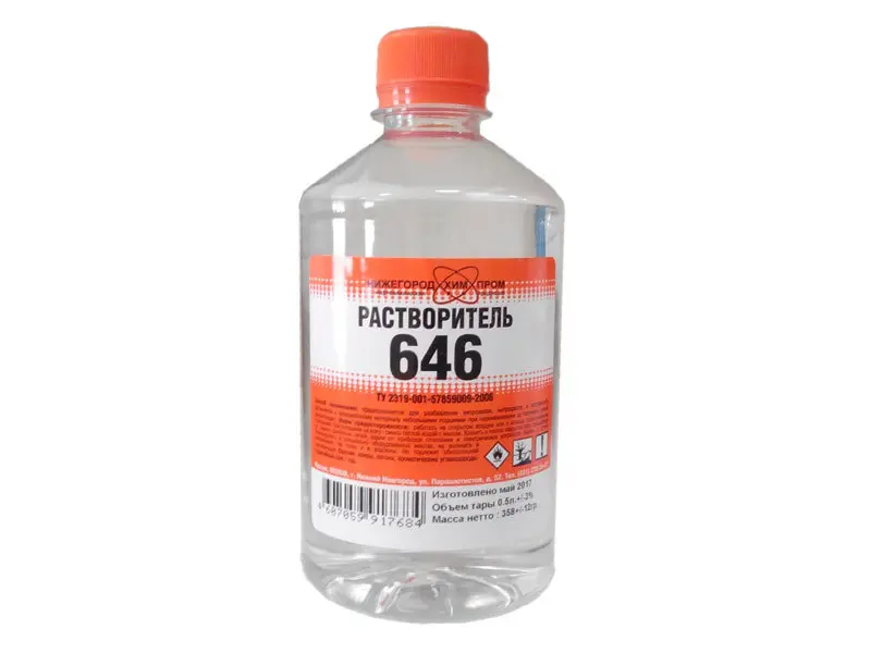 Растворитель  646 (1л)  ПЭТ (20шт)