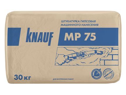 КНАУФ-МП 75 штукатурка гипсовая машинного нанесения БЕЛАЯ 30 кг (40) 